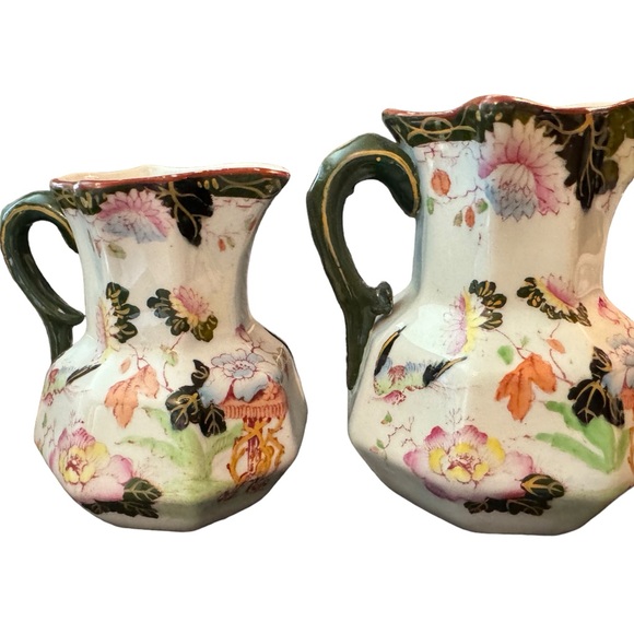 RARE MASONS ENGLAND PITCHER JUGS Set of 4 pcs Antique Asian Ironstone - Picture 2 of 11
